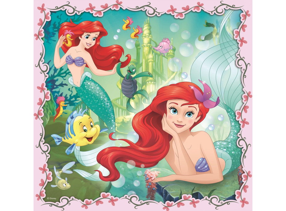 TREFL Puzzle Disney princezny s přáteli 3v1 (20,36,50 dílků)