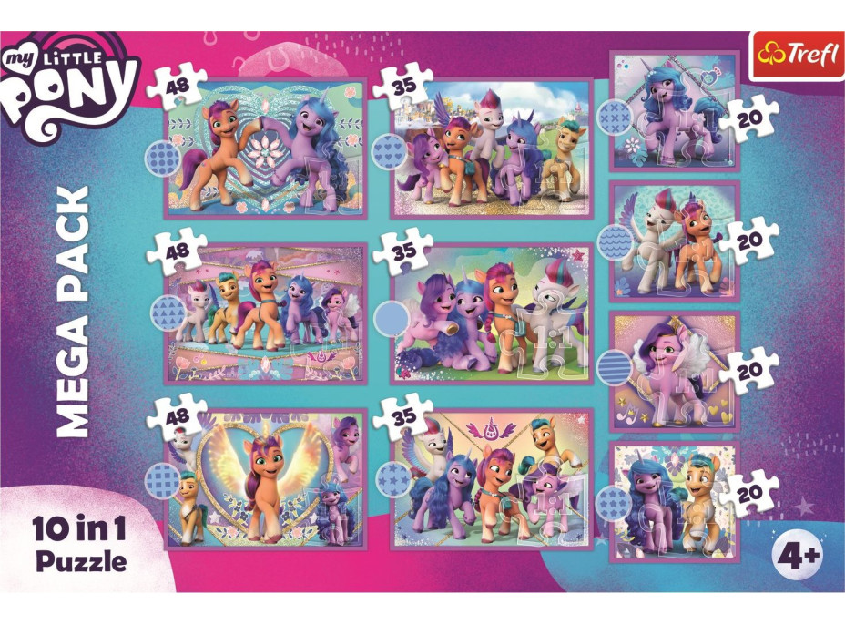 TREFL Puzzle My Little Pony: Zářiví poníci MEGA PACK 10v1