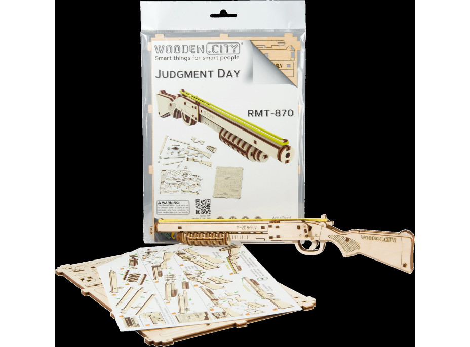 WOODEN CITY 3D puzzle Puška Judgment Day RMT-870, 42 dílů