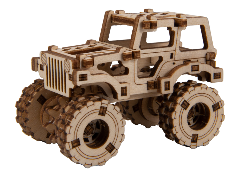 WOODEN CITY 3D puzzle Superfast Monster Truck č.1