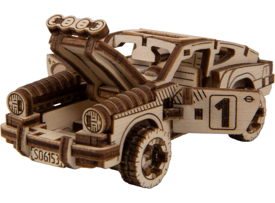 WOODEN CITY 3D puzzle Superfast Rally Car č.4