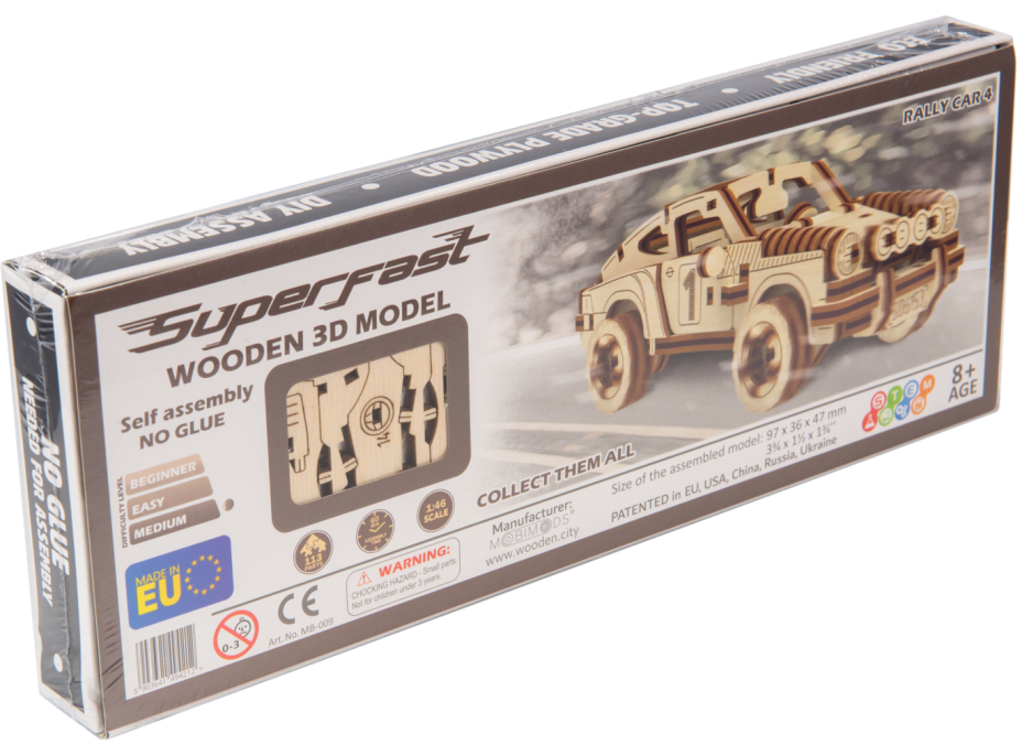 WOODEN CITY 3D puzzle Superfast Rally Car č.4