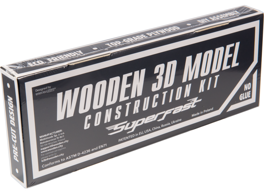 WOODEN CITY 3D puzzle Superfast Rally Car č.4