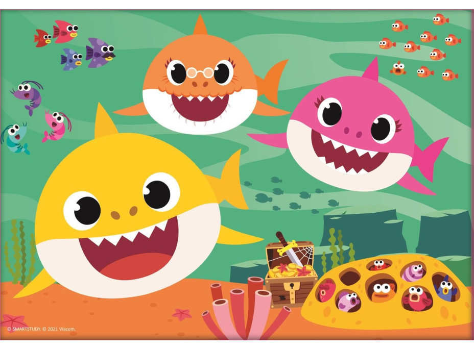 TREFL Puzzle Baby Shark: Rodina 4v1 (12,15,20,24 dílků)