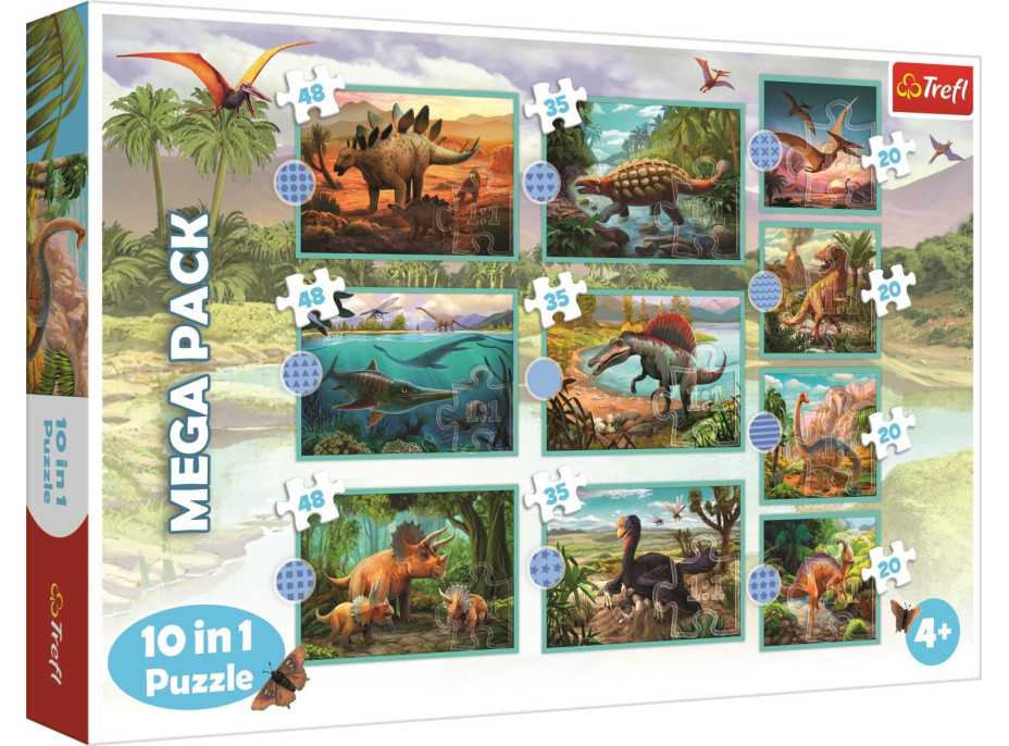 TREFL Puzzle Dinosauři MEGA PACK 10v1