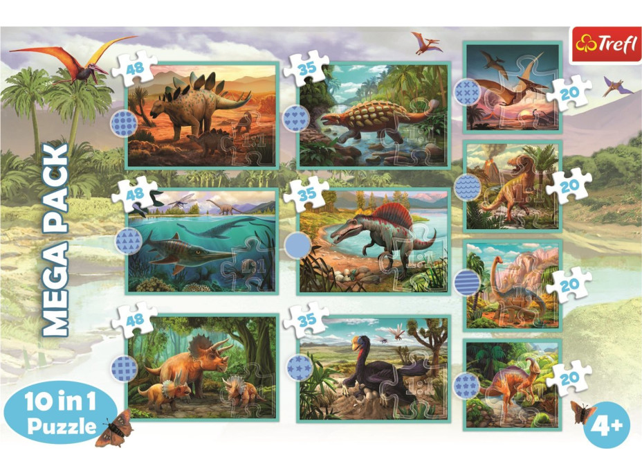 TREFL Puzzle Dinosauři MEGA PACK 10v1