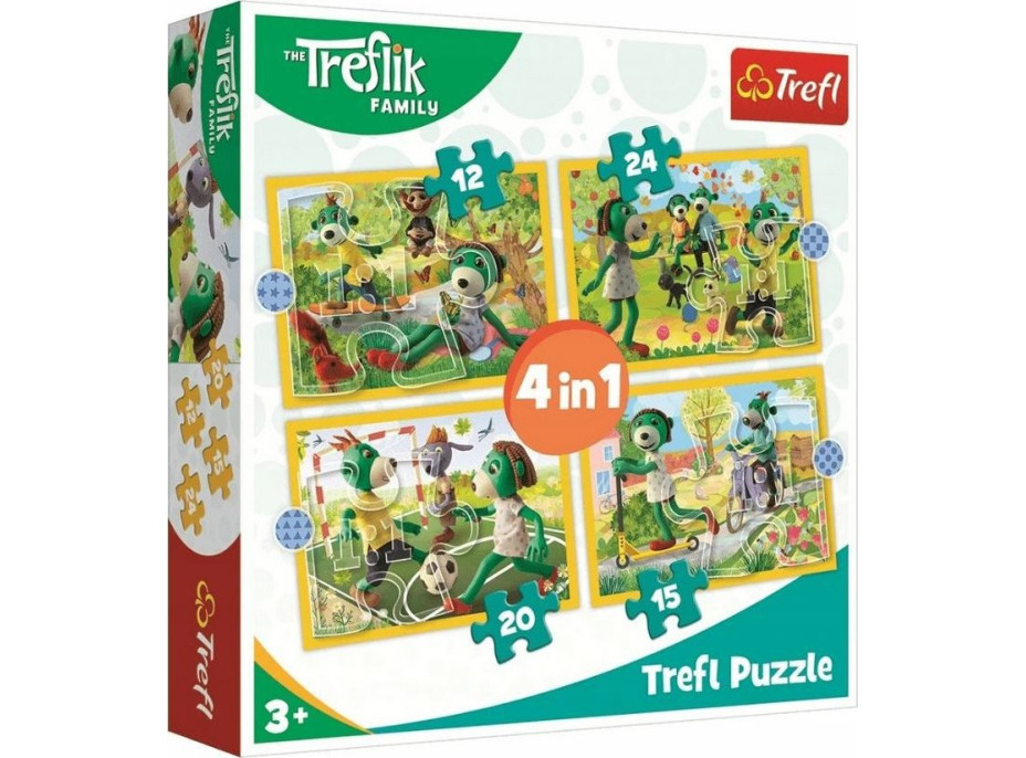 Puzzle Treflíci: Zábava 4v1 (12,15,20,24 dílků)