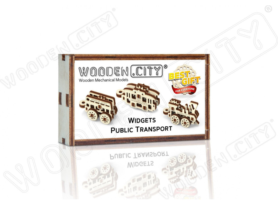 WOODEN CITY 3D puzzle mini sada Widgets: Dopravní prostředky 36 dílků