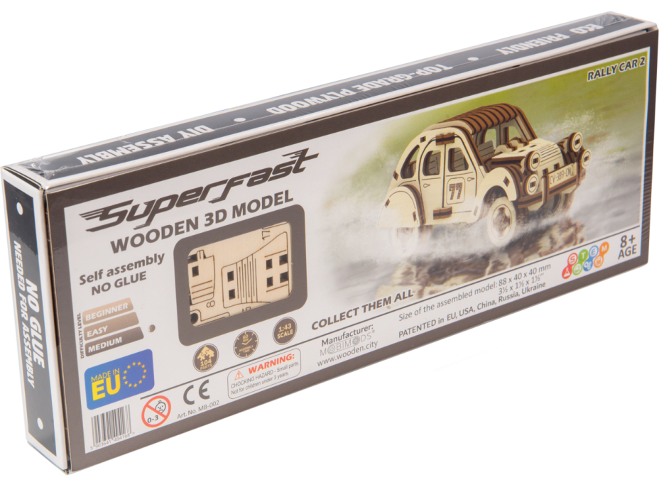 WOODEN CITY 3D puzzle Superfast Rally Car č.2