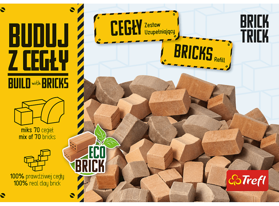 TREFL BRICK TRICK Náhradní balení cihel mix 70ks