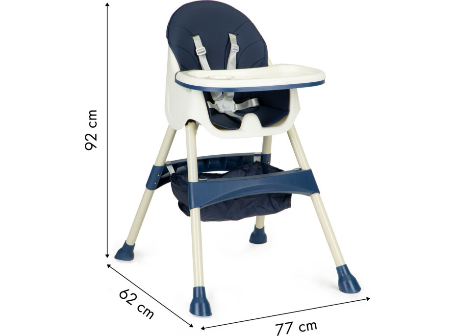 ECOTOYS Jídelní židlička 2v1 modrá