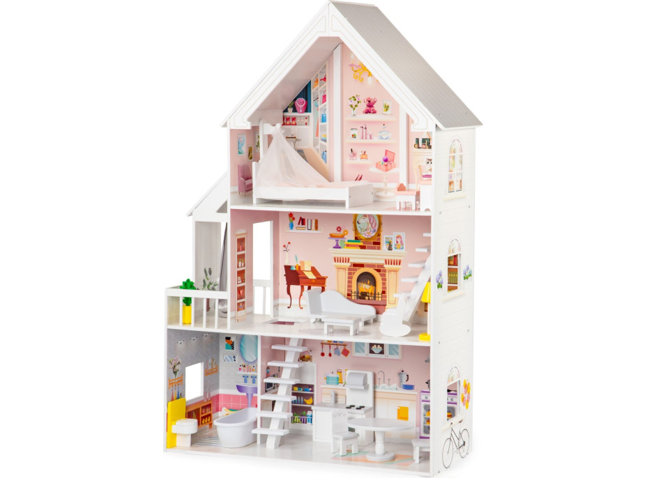 ECOTOYS Domeček pro panenky XXL Dolls Residence s vybavením