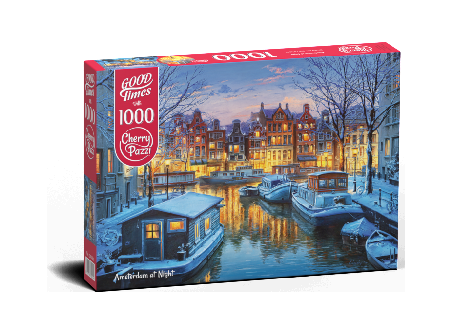 CHERRY PAZZI Puzzle Amsterdam v noci 1000 dílků