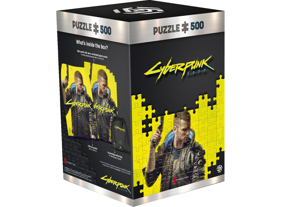 GOOD LOOT Puzzle Cyberpunk 2077 - Keyart male V (muž) 500 dílků