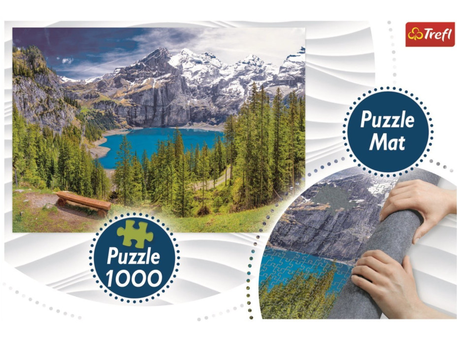 TREFL Puzzle Horská vyhlídka 1000 dílků + Podložka pod puzzle