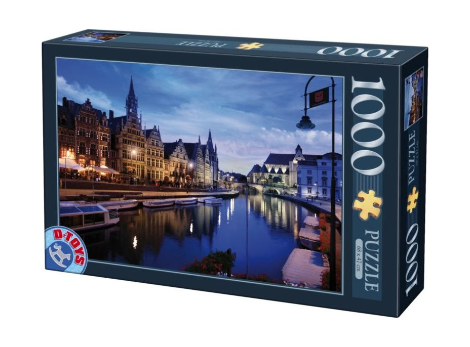 D-TOYS Puzzle Noční Gent, Belgie 1000 dílků