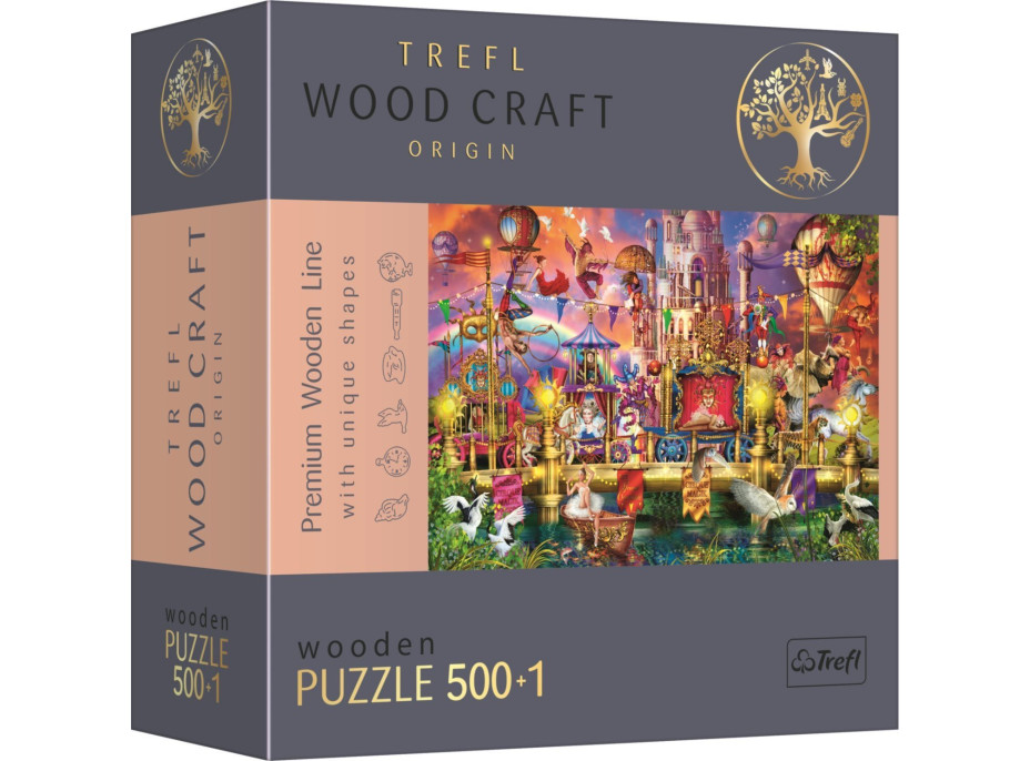 TREFL Wood Craft Origin puzzle Kouzelný svět 501 dílků