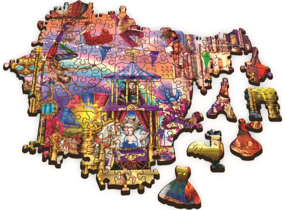 TREFL Wood Craft Origin puzzle Kouzelný svět 501 dílků