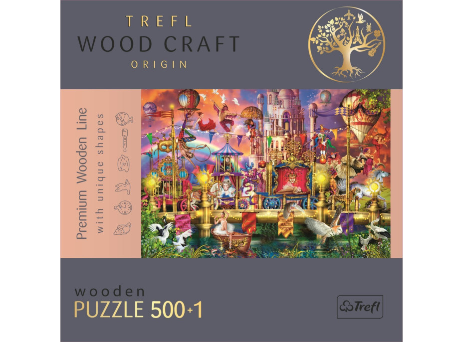 TREFL Wood Craft Origin puzzle Kouzelný svět 501 dílků