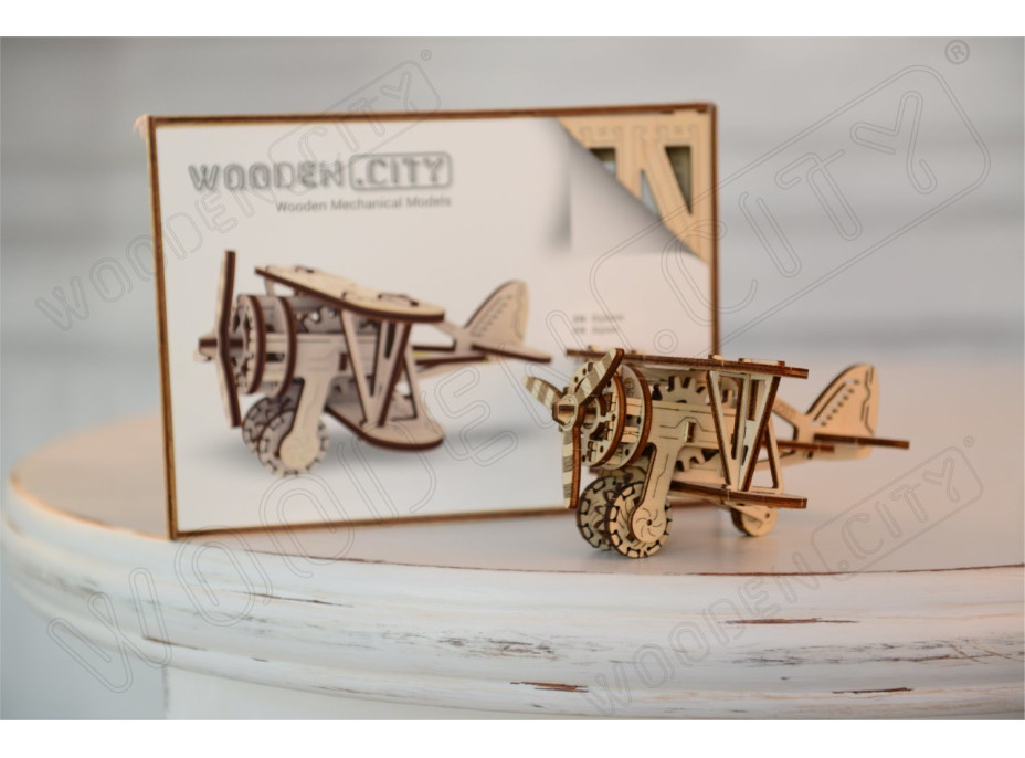 WOODEN CITY 3D puzzle Dvouplošník 63 dílů