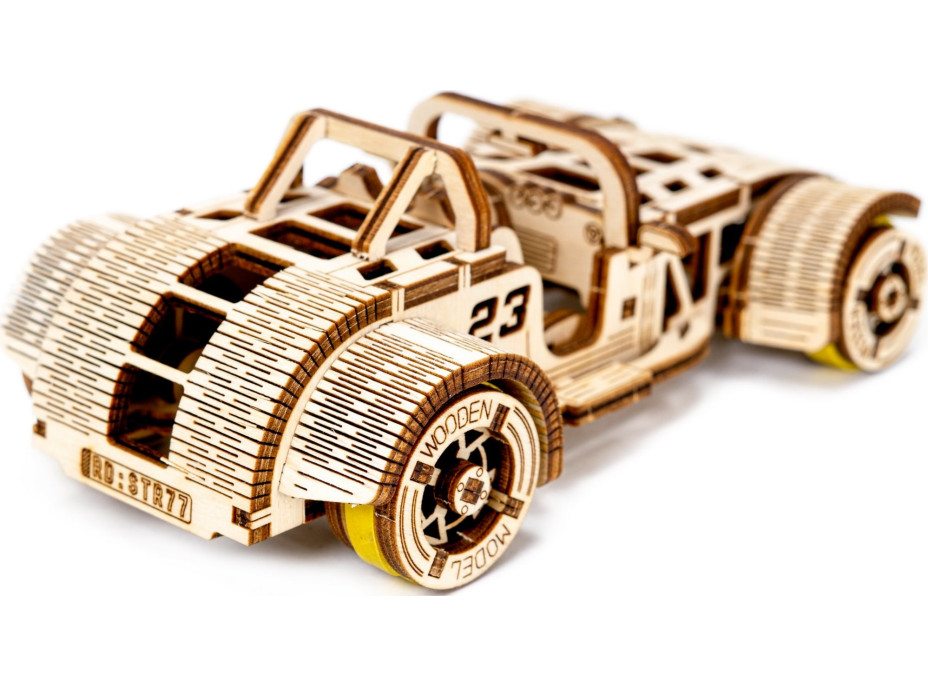 WOODEN CITY 3D puzzle Automobil Roadster 111 dílů