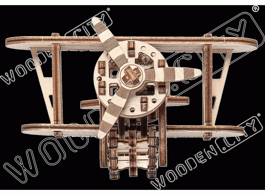 WOODEN CITY 3D puzzle Dvouplošník 63 dílů