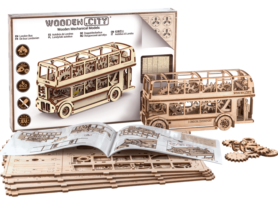 WOODEN CITY 3D puzzle Londýnský autobus 216 dílů