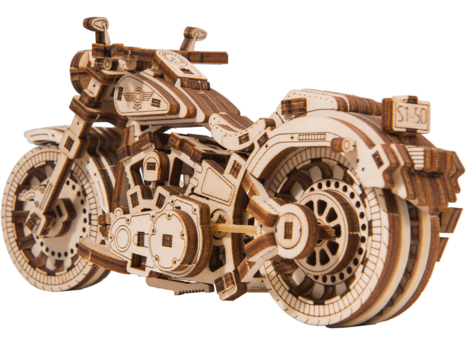 WOODEN CITY 3D puzzle Motocykl Cruiser V-Twin 168 dílů