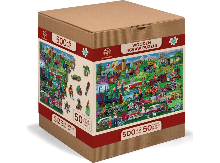 WOODEN CITY Dřevěné puzzle Veteráni 2v1, 505 dílků EKO