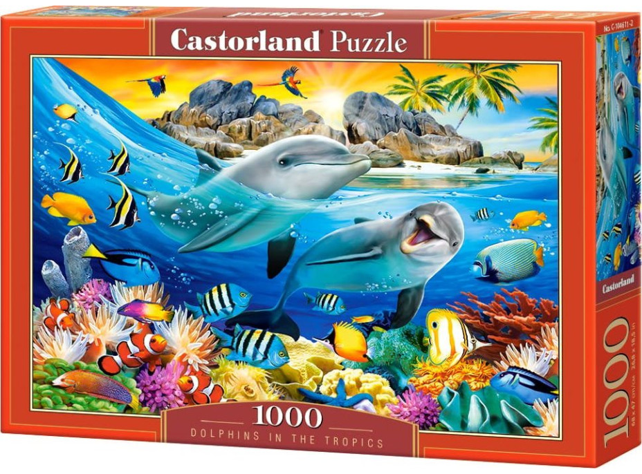 CASTORLAND Puzzle Delfíni v tropech 1000 dílků