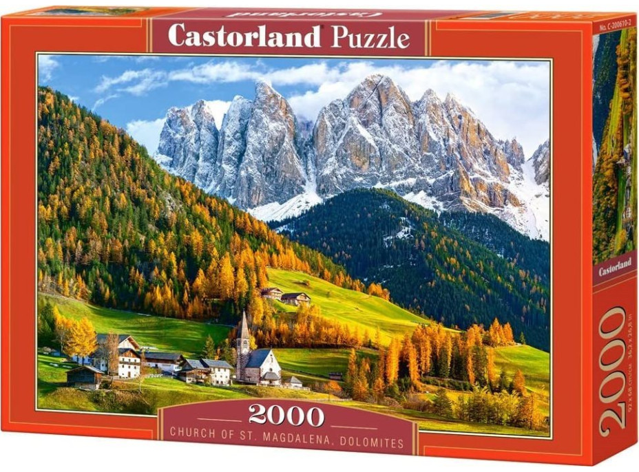 CASTORLAND Puzzle Kostel svaté Magdaleny, Dolomity 2000 dílků