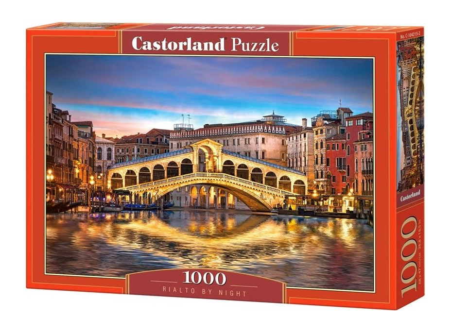 CASTORLAND Puzzle Noční most Rialto, Benátky 1000 dílků