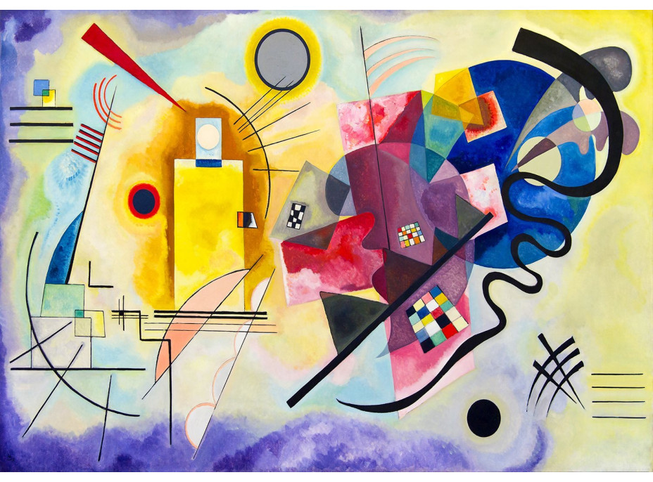 ENJOY Puzzle Vassily Kandinsky: Žlutá červená modrá 1000 dílků