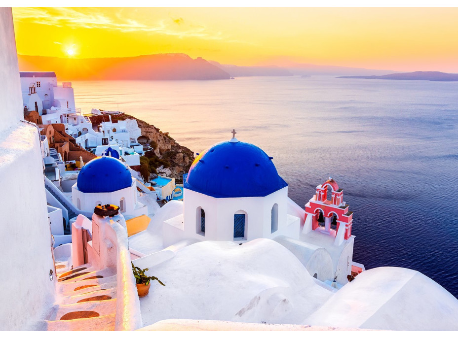 ENJOY Puzzle Východ slunce nad Santorini, Řecko 1000 dílků