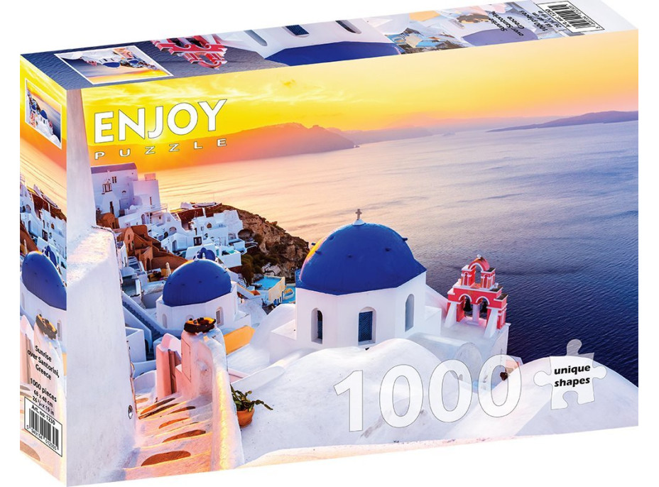 ENJOY Puzzle Východ slunce nad Santorini, Řecko 1000 dílků