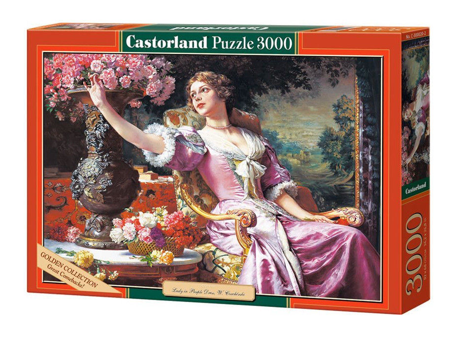 CASTORLAND Puzzle Žena ve fialových šatech 3000 dílků