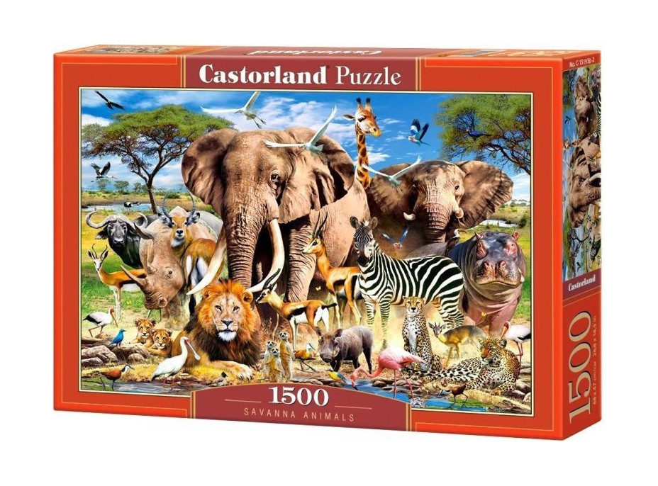 CASTORLAND Puzzle Zvířata ze savany 1500 dílků