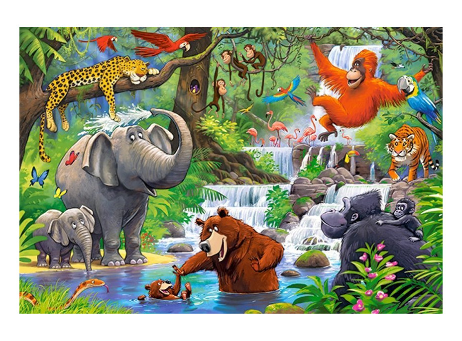 CASTORLAND Puzzle Zvířátka v džungli MAXI 40 dílků