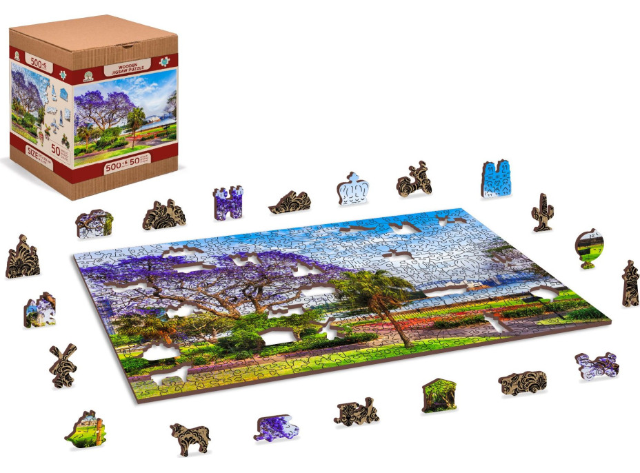 WOODEN CITY Dřevěné puzzle Jaro v Sydney 2v1, 505 dílků EKO