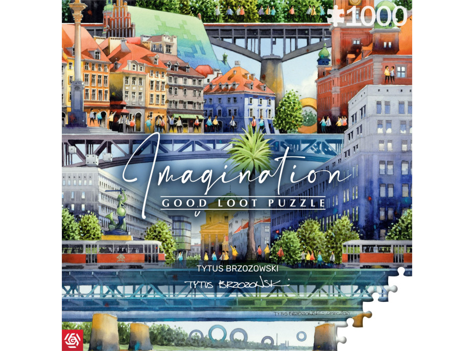 GOOD LOOT Puzzle Imagination: Tytus Brzozowski - Warsaw bridges 1000 dílků