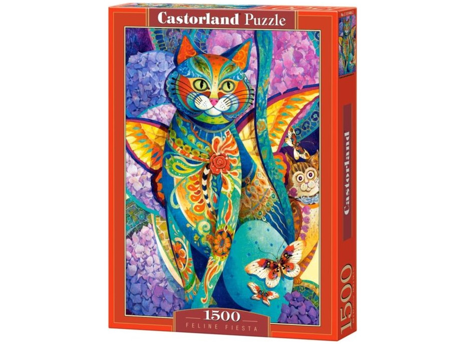 CASTORLAND Puzzle Malovaná kočka 1500 dílků