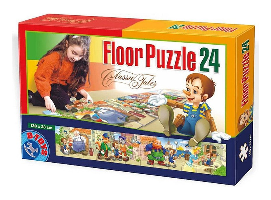 D-TOYS Panoramatické puzzle Pinocchio MAXI 24 dílků