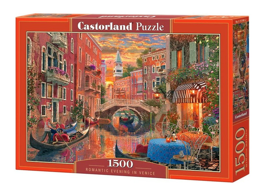 CASTORLAND Puzzle Romantický večer v Benátkách 1500 dílků