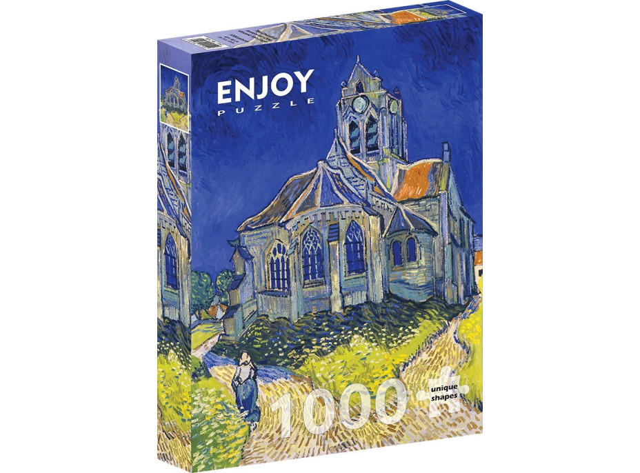 ENJOY Puzzle Vincent Van Gogh: Kostel v Auvers-sur-Oise 1000 dílků