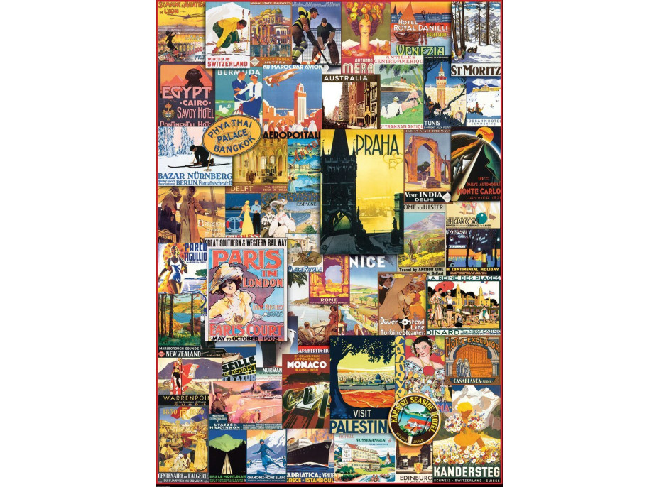 EUROGRAPHICS Puzzle Cestovatelské plakáty 1000 dílků