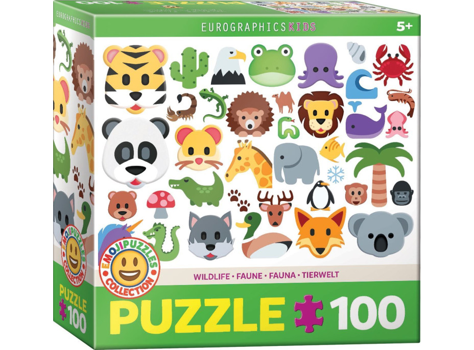 EUROGRAPHICS Puzzle Emoji zvířátka 100 dílků