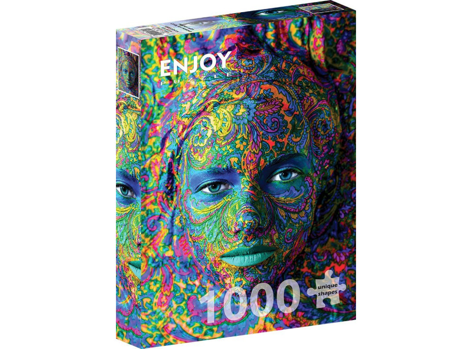 ENJOY Puzzle Umělecky nalíčená žena 1000 dílků