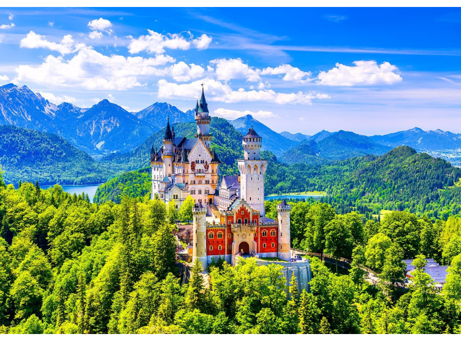 ENJOY Puzzle Zámek Neuschwanstein v létě, Německo 1000 dílků