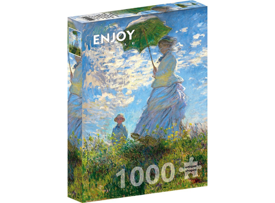 ENJOY Puzzle Claude Monet: Žena se slunečníkem 1000 dílků