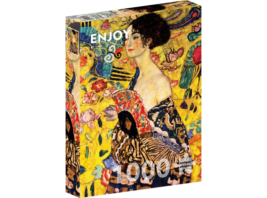 ENJOY Puzzle Gustav Klimt: Dáma s vějířem 1000 dílků